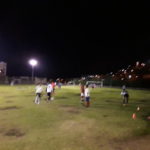Cancha de Fútbol. Iluminación. Camerinos, duchas.